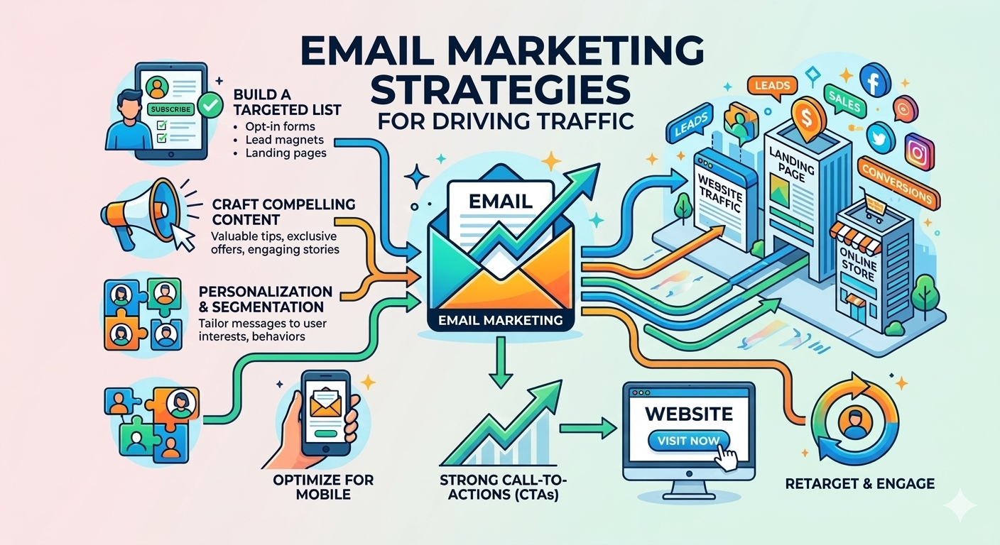How to Increase Website Traffic, Email Marketing Strategies
