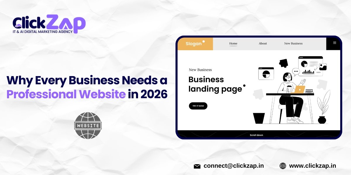 Why Every Business Needs a Professional Website in 2026 – ClickZap IT Why Every Business Needs a Professional Website in 2026 - ClickZap IT