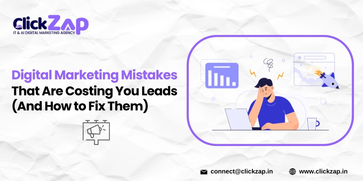 Digital Marketing Mistakes That Are Costing You Leads (And How to Fix Them) - ClickZap IT