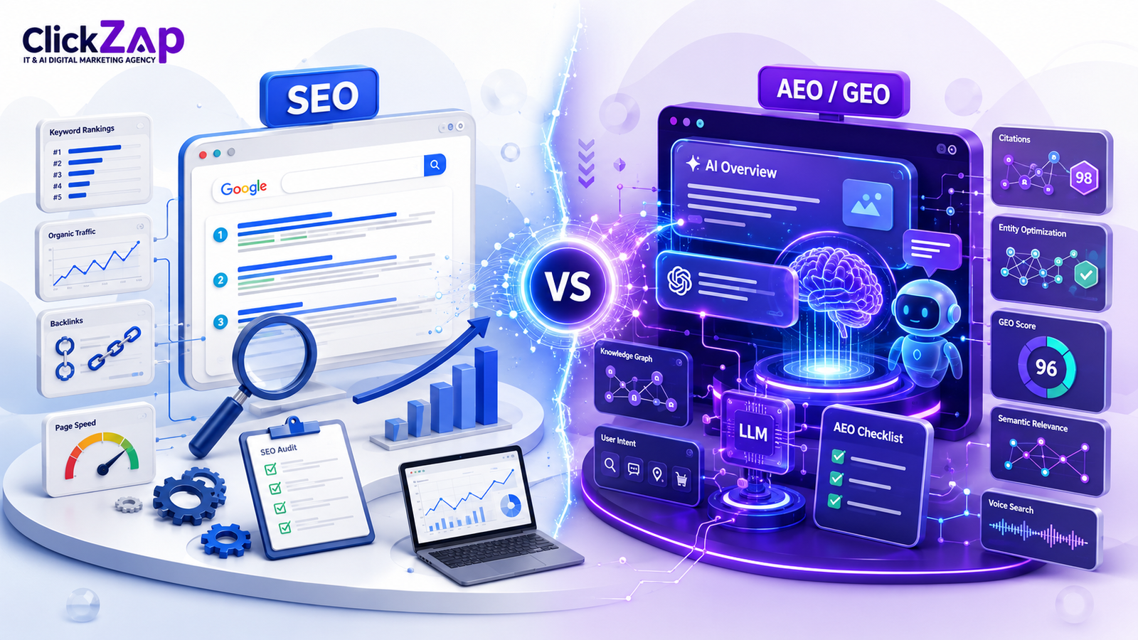 AEO/GEO vs Traditional SEO: What's the Difference? 