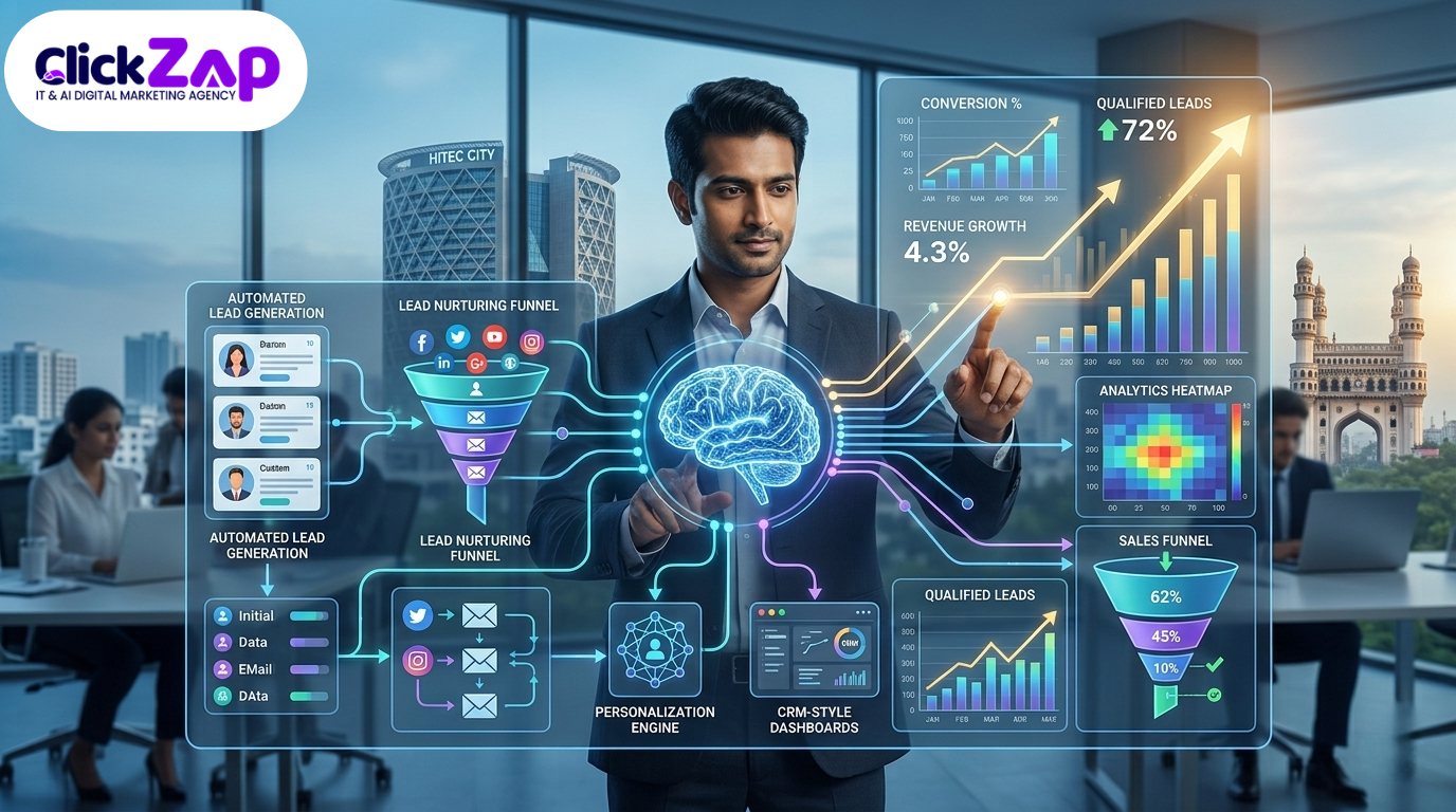 Benefits of AI Powered Marketing Automation for Hyderabad Businesses | AI marketing automation services in Hyderabad 