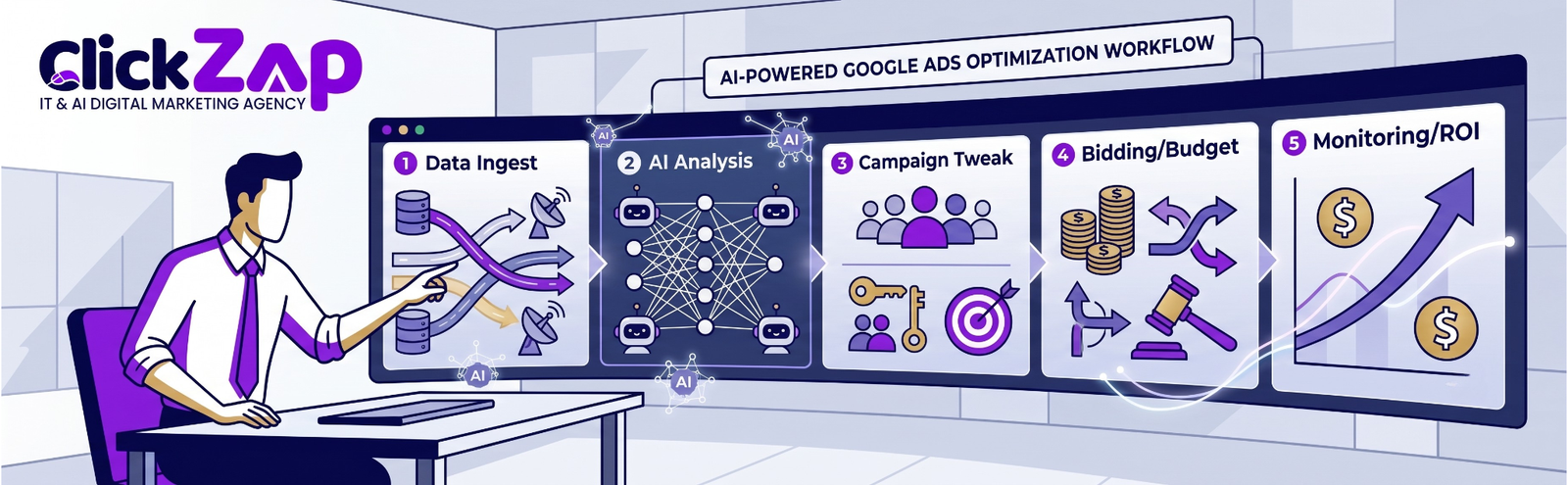 How AI Google Ads Optimization Works Step by Step | AI Google Ads Optimization Services for Businesses