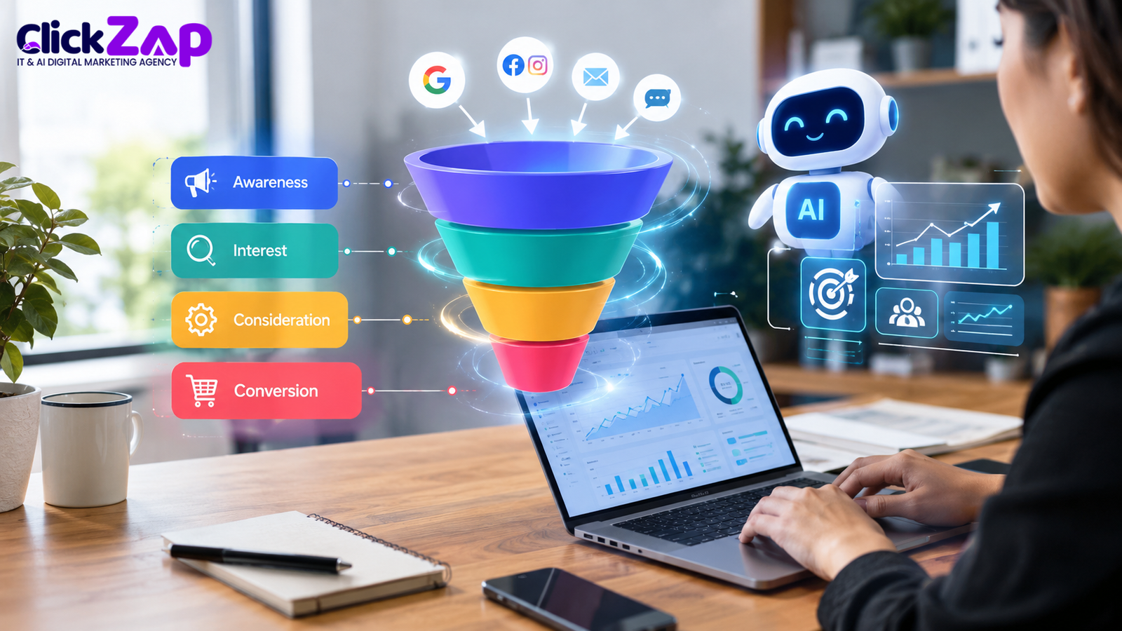 How AI Optimizes Each Stage of the Marketing Funnel | AI Marketing Funnel Optimization Services 