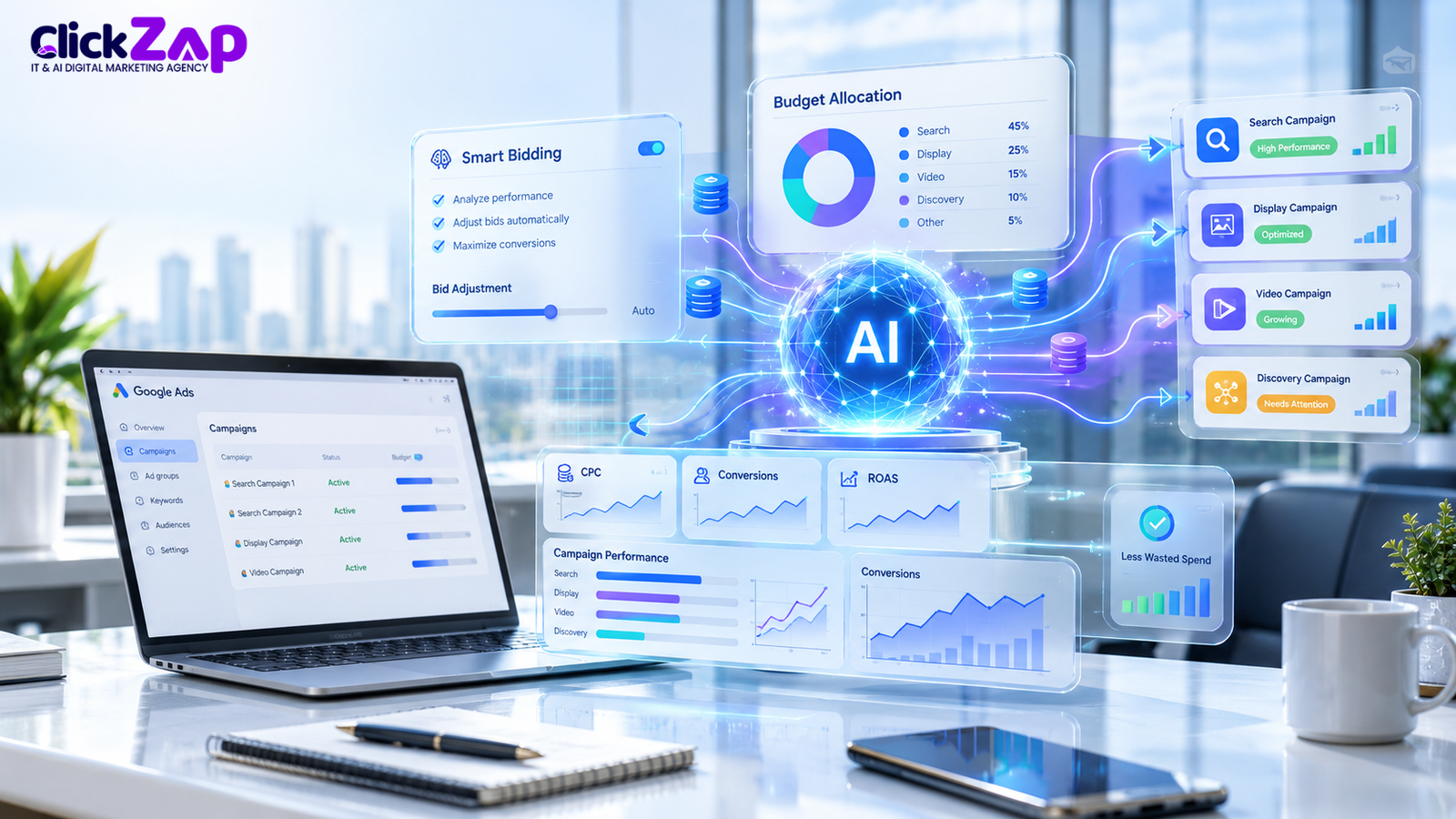 AI Bidding Strategies for PPC and Google Ads Budget Optimization | AI Powered PPC Budget Allocation
