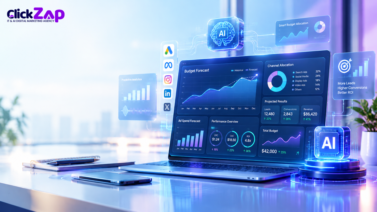 How to Forecast a Digital Marketing Budget Using AI | AI Marketing Budget Forecasting