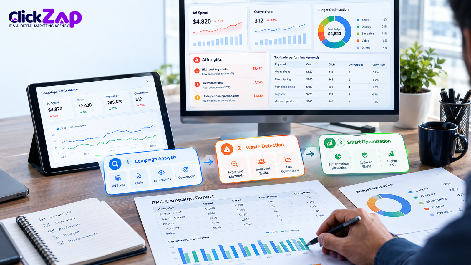 Step by Step Guide to Using AI to Detect Wasted Ad Spend | AI to Detect Wasted Ad Spend in PPC